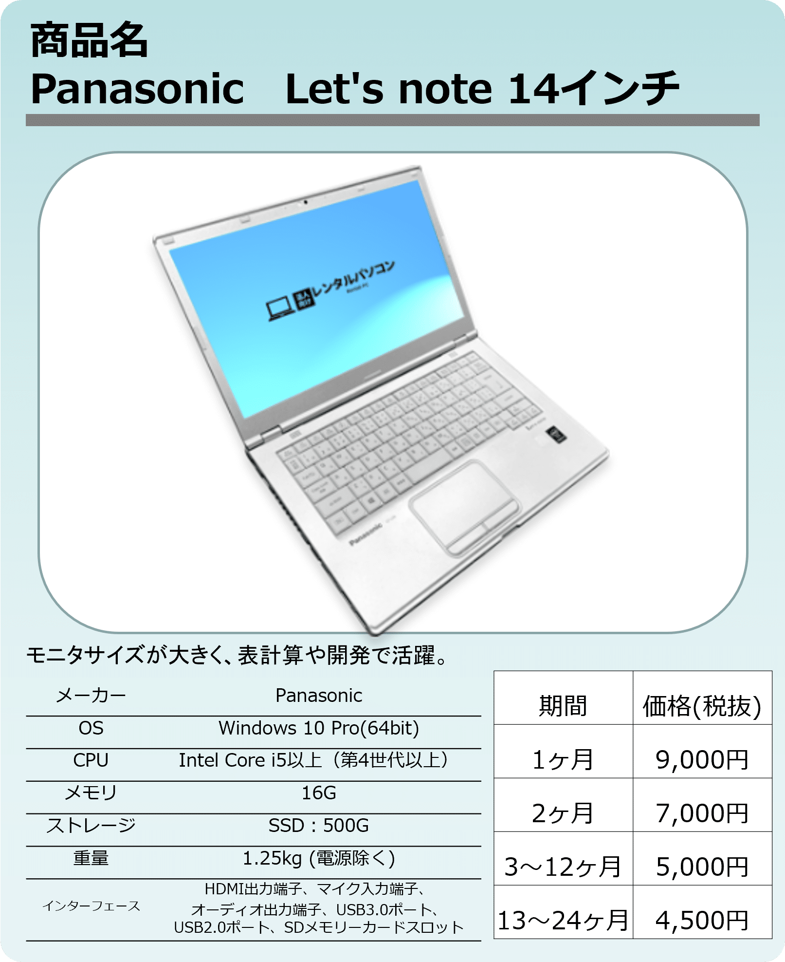 Panasonic レッツノート14インチ